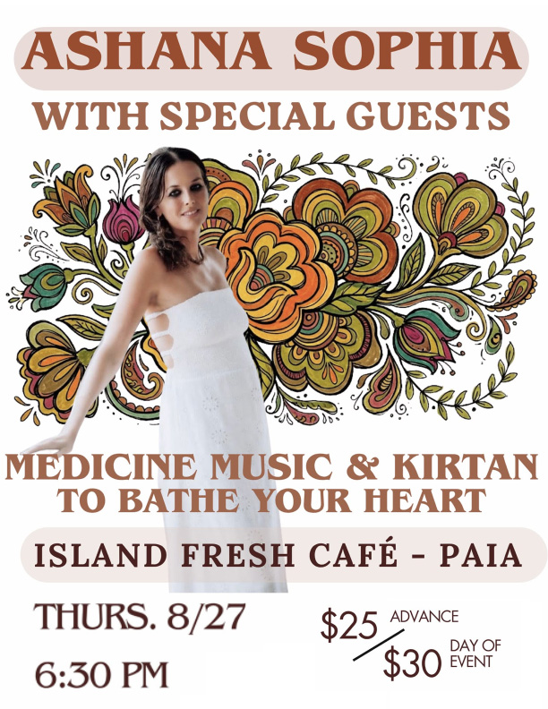 ashana sophia show concert mantra live music kirtan spiritual event gathering sound bath full moon